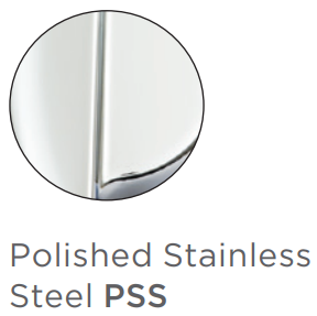 Polished stainless steel safety grab bar with concealed mounting screws, 32 inches long and 1 1/4 inches in diameter.