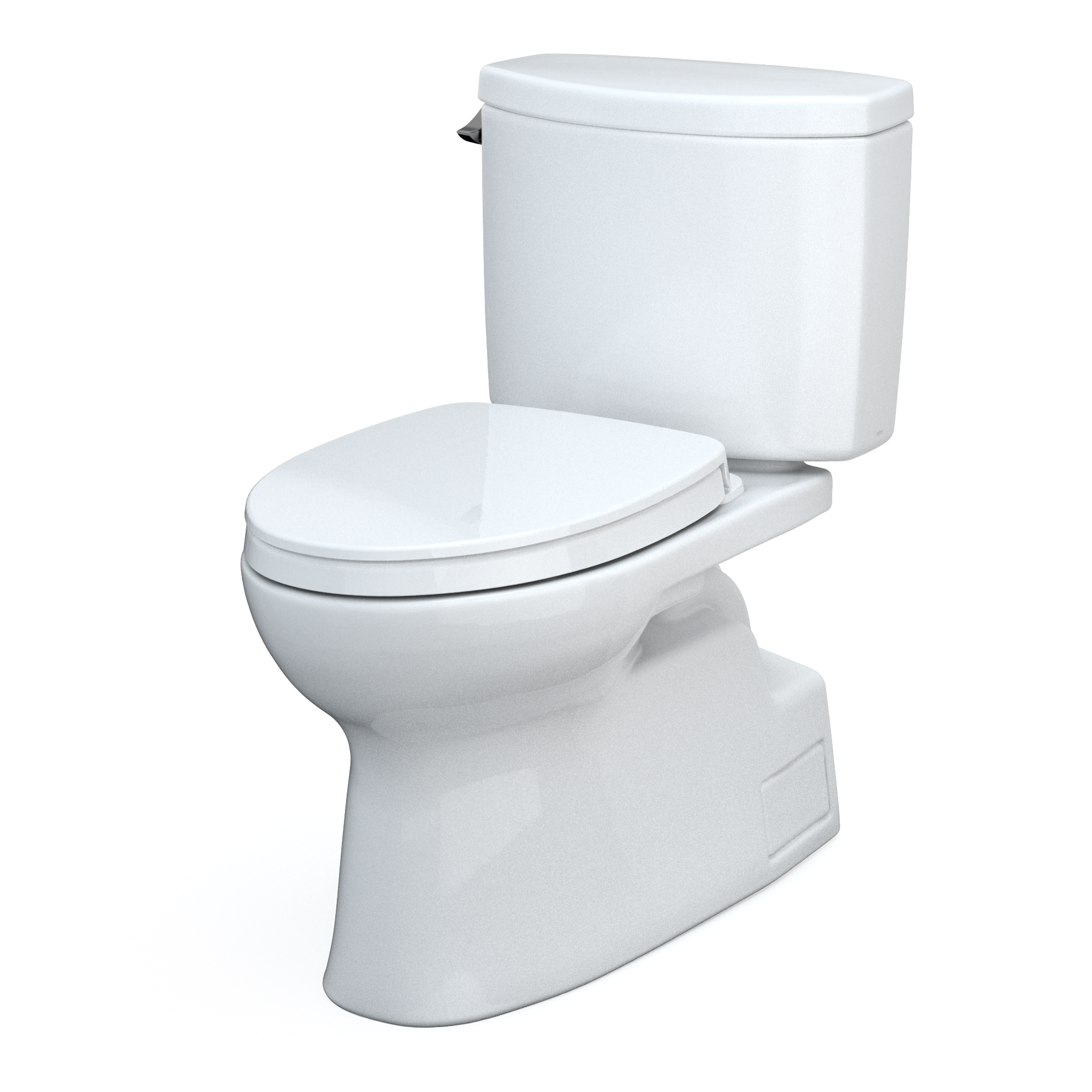 Toto Vespin II Two Piece Elongated Auto Flush Washlet+ Ready Universal Height Toilet with CEFIONTECT 1.28 GPF with SS124 SoftClose Seat in Cotton White