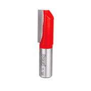 Freud 11-188 straight router bit with red plastic head and metallic silver shaft, single flute cutting edge visible.