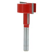Red and silver T-slotting cutter bit with cylindrical shank and slot-cutting head.