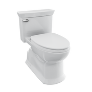 Toto Soiree One Piece Elongated Universal Height Toilet with CEFIONTECT 1.28 GPF with SS124 SoftClose Seat in Cotton White