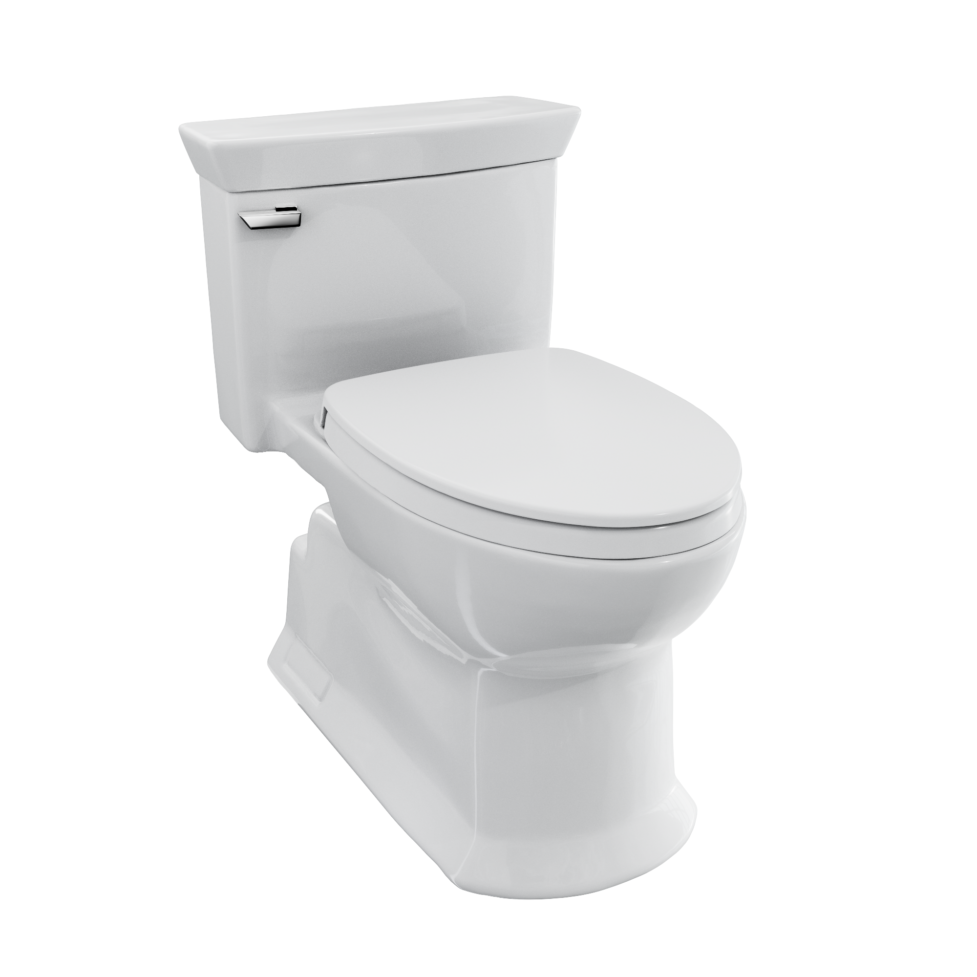Toto Soiree One Piece Elongated Universal Height Toilet with CEFIONTECT 1.28 GPF with SS124 SoftClose Seat in Cotton White