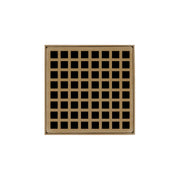 Infinity Drain 5" x 5" QDB 5-S SB Center Drain Kit: Satin Bronze