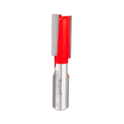 Freud straight router bit with red body, silver carbide cutting head, and metal shank marked with model number.