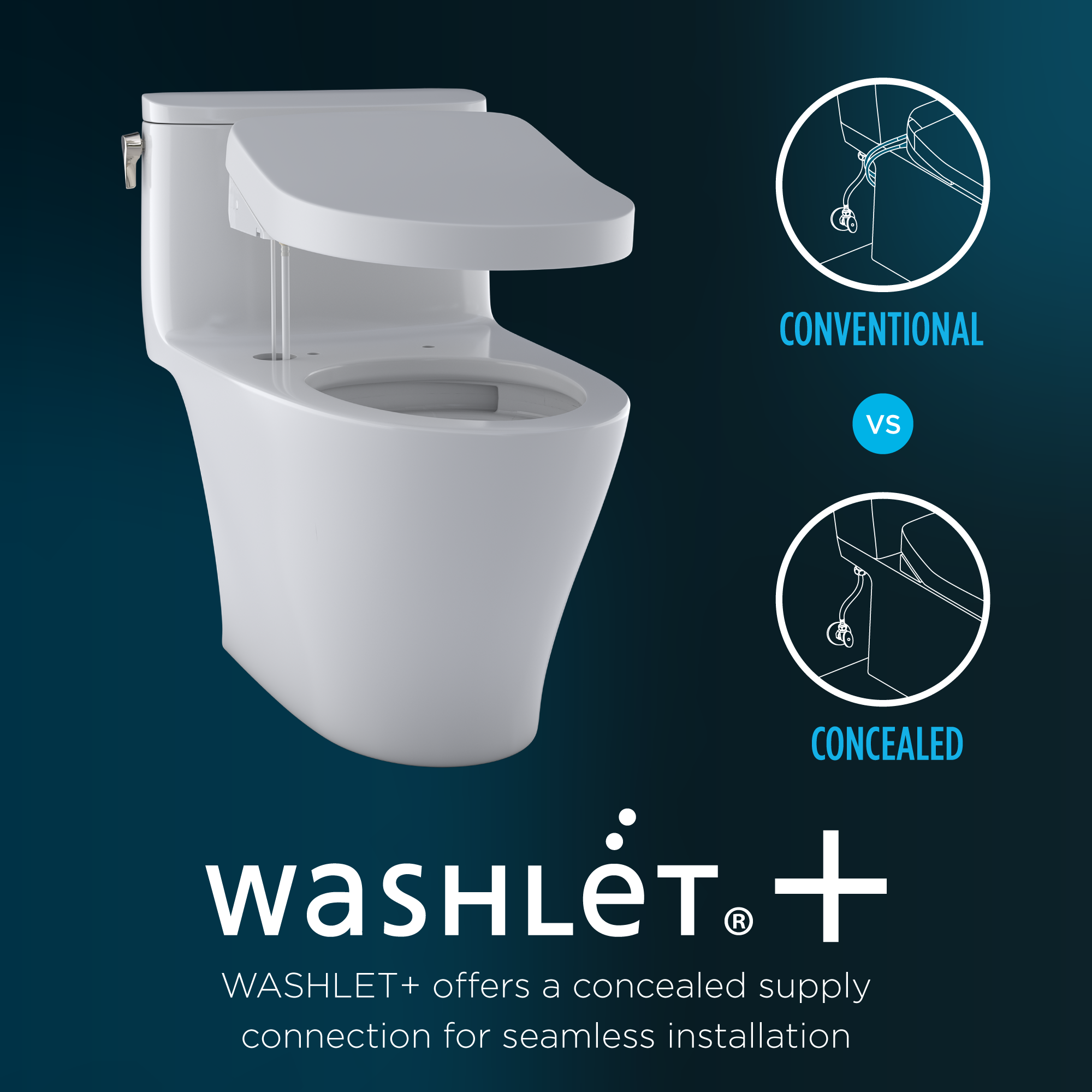 Toto Eco Guinevere One Piece Elongated Universal Height Toilet with CEFIONTECT 1.28 GPF with Contemporary Washlet+ S7 Bidet Seat in Cotton White