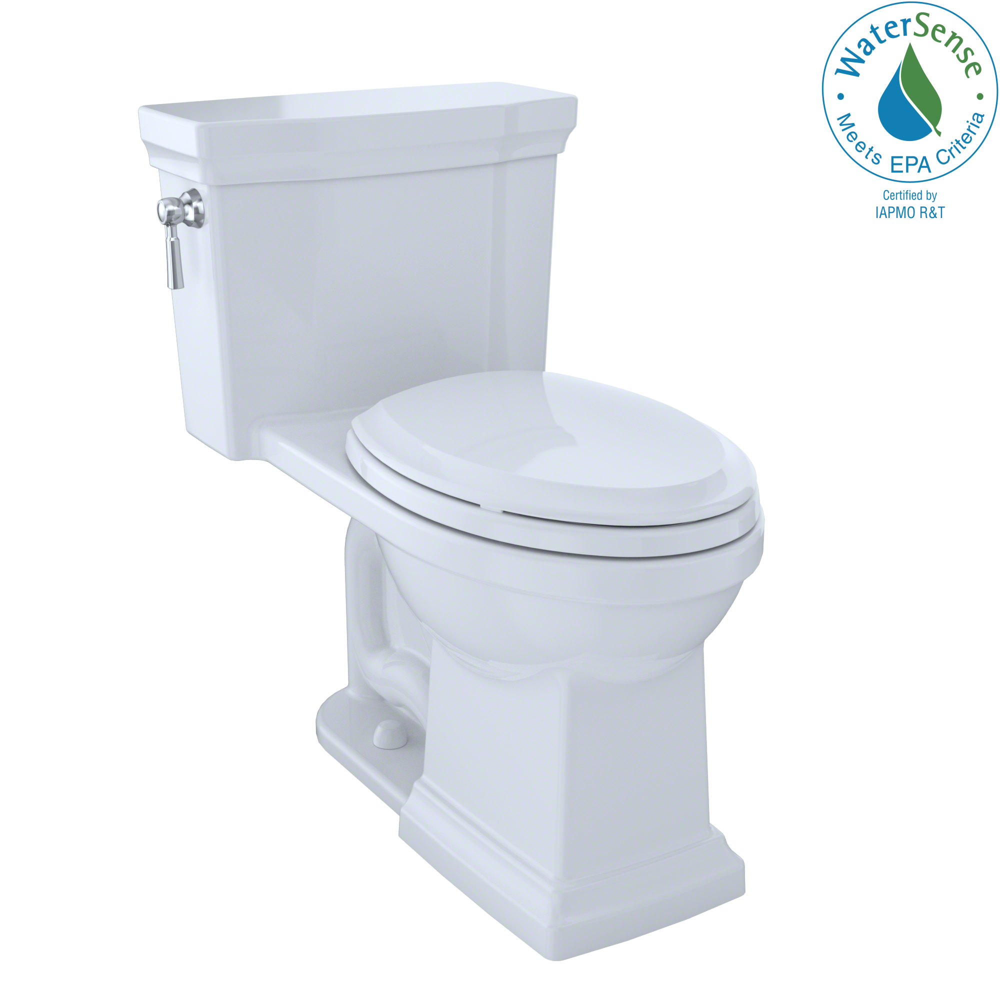 Toto Promenade II One Piece Elongated Universal Height Toilet with CEFIONTECT 1.28 GPF with SS224 SoftClose Seat in Cotton White
