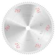 Silver circular saw blade with carbide-tipped teeth around the edge and Freud branding in center.