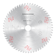 Freud LU5A02 250mm circular saw blade with carbide teeth and mechanical clamping system, made in Italy.