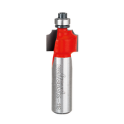 Freud beading bit with red plastic body and silver metal shank, featuring 1/8" radius cutting profile.