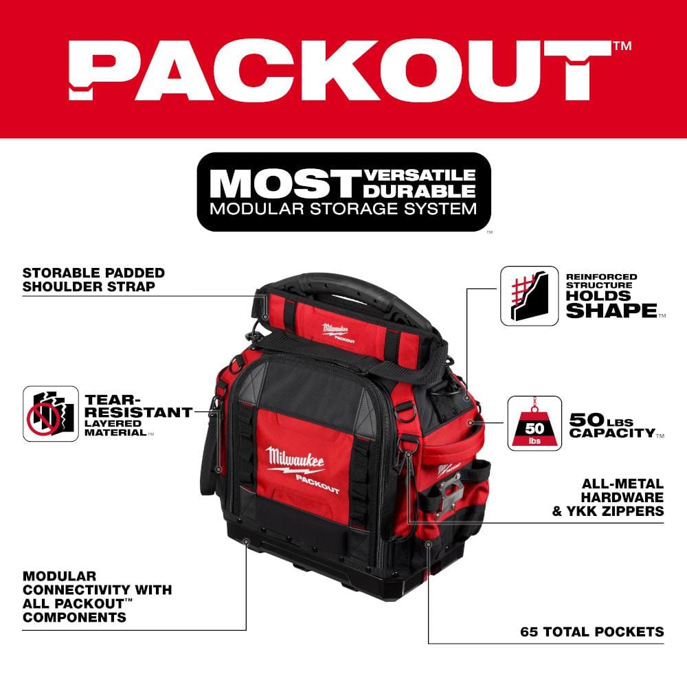 Milwaukee PACKOUT 15 inch Structured Tool Bag - 48-22-8316