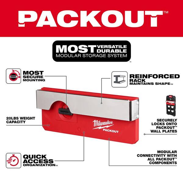 Milwaukee PACKOUT Belt Clip Rack - 48-22-8344