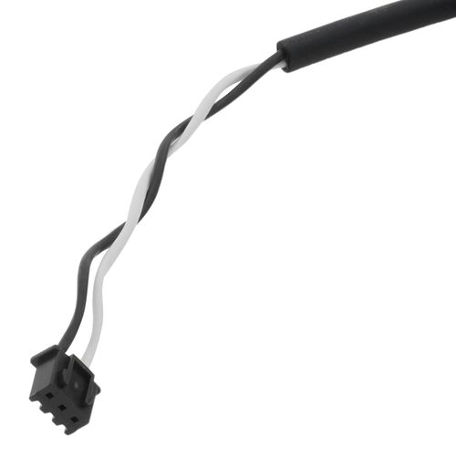 Black and gray twisted cable harness with black foam grip handle and connector end.