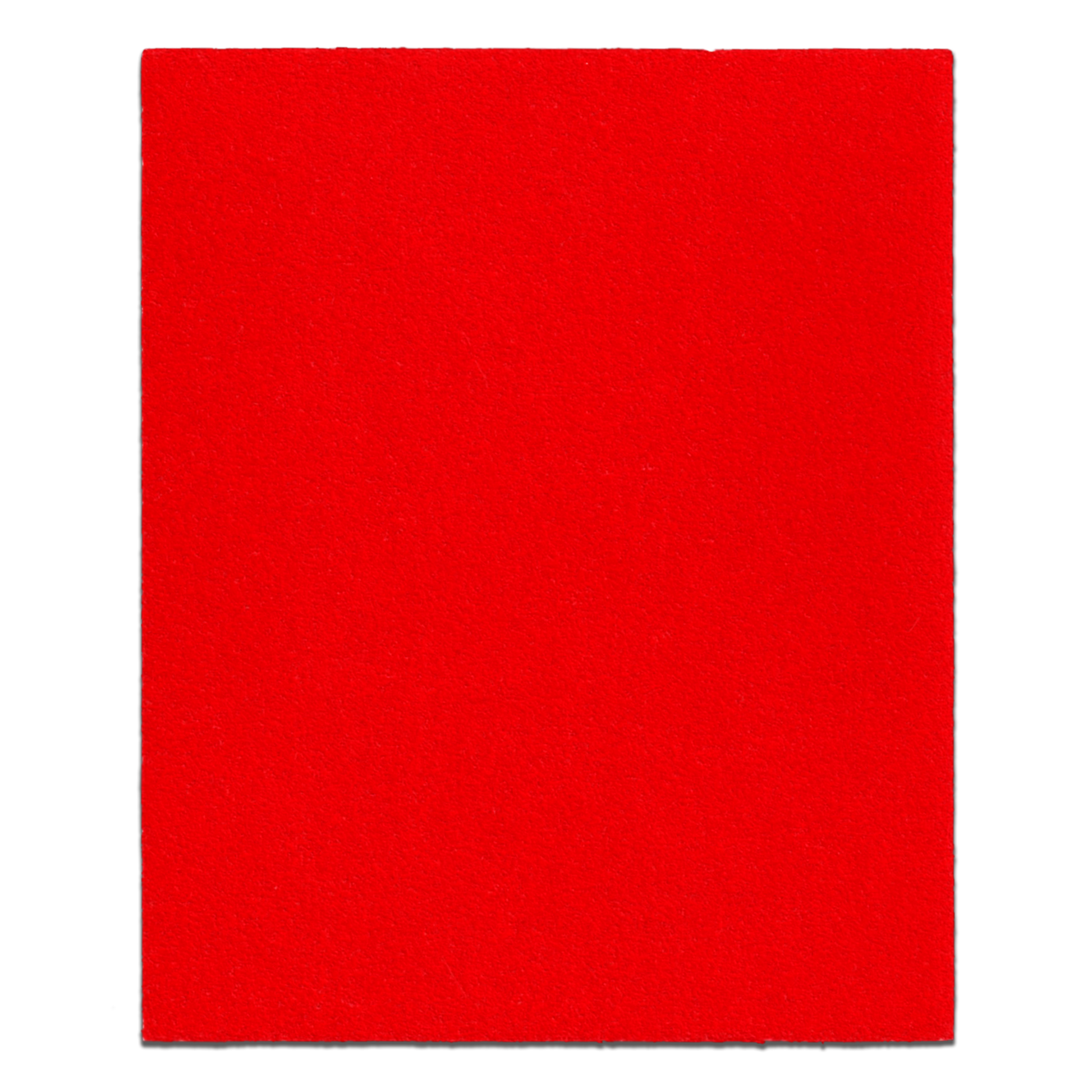 Red sanding sheet for palm sander, 4-1/2 by 5-1/2 inches, 100 grit.