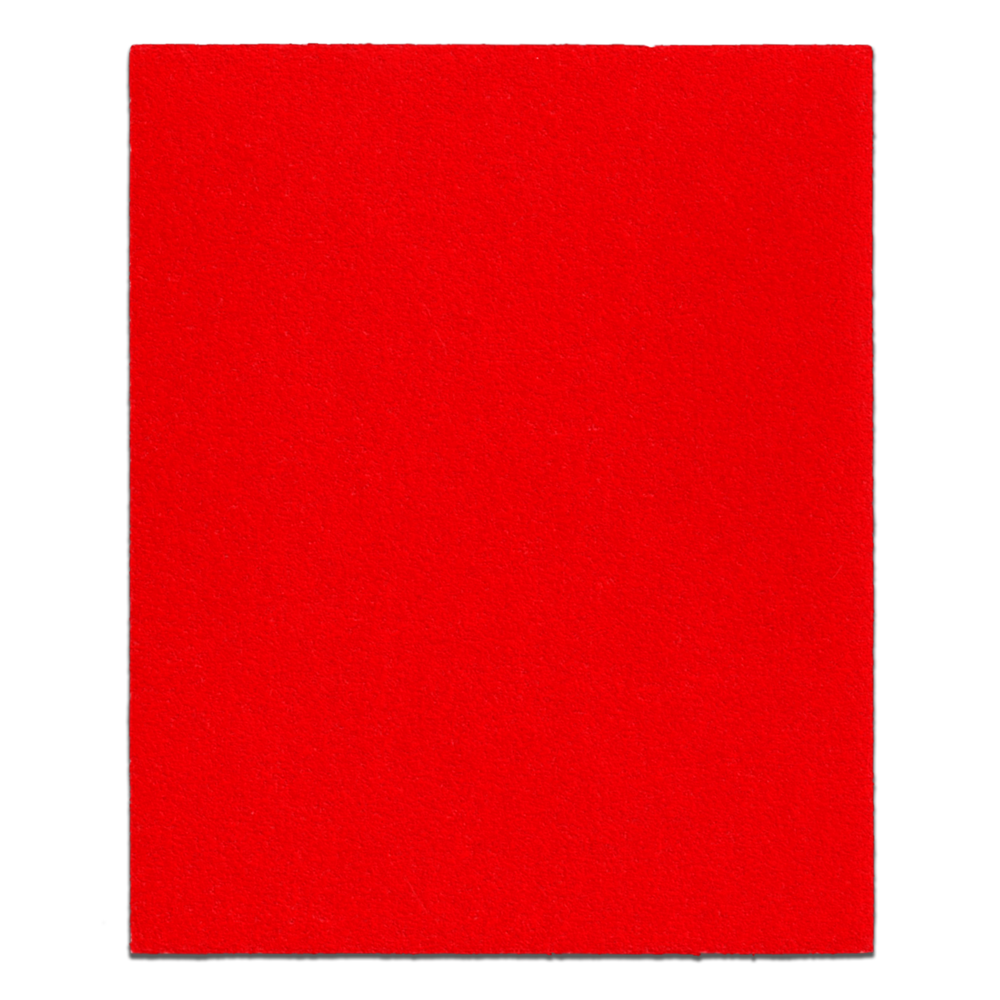 Red sanding sheet for palm sander, 4-1/2 by 5-1/2 inches, 100 grit.