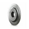 Gray and black circular handle replacement part with central mounting hole and grip ridges.