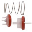 Wilkins Zurn RK1-720A repair kit components with red discs and metal springs for 720A valve.