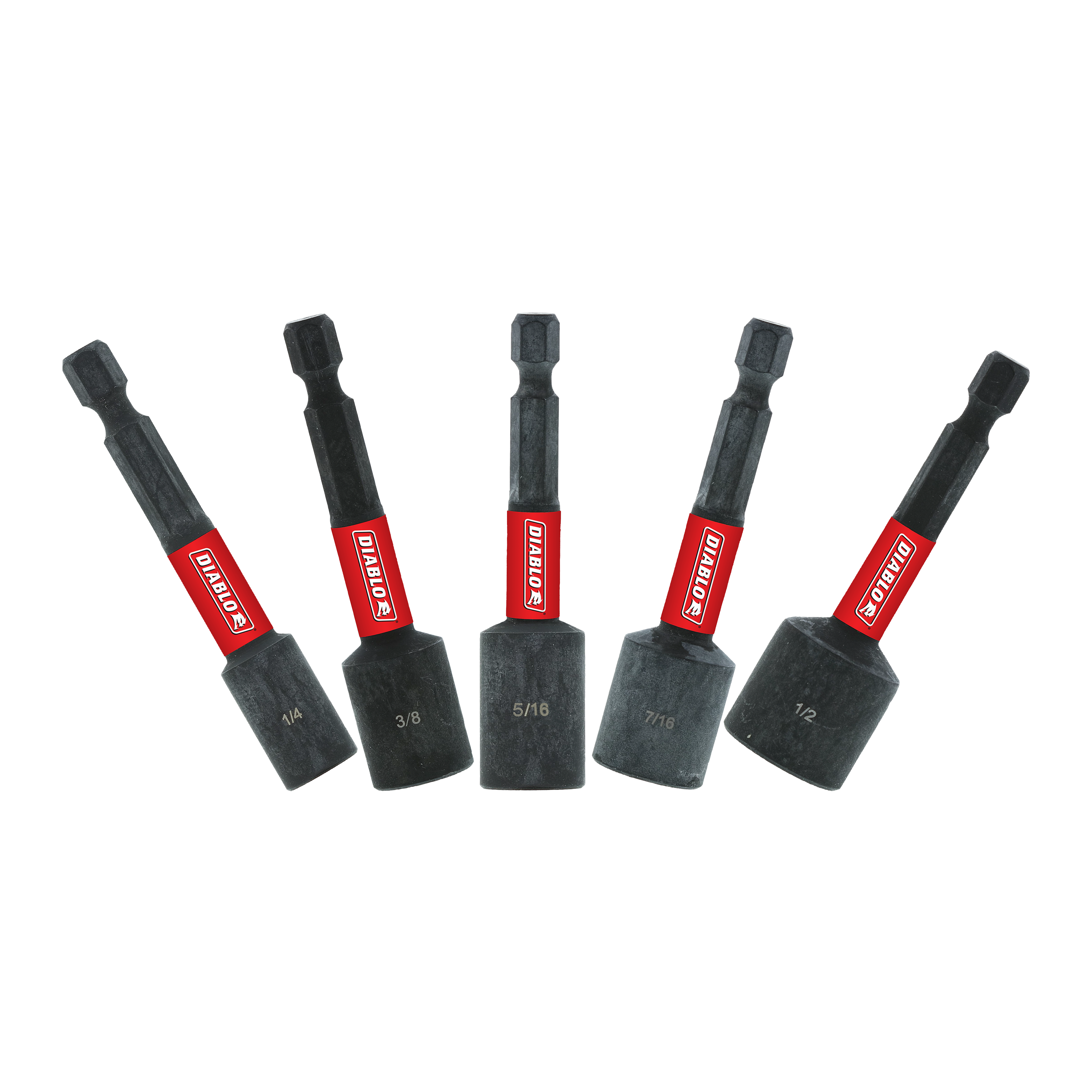 Diablo DNTSL-S5 2-9/16 in. Magnetic Nut Setter Assorted Pack (5-Piece)
