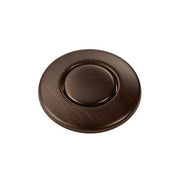 Oil-rubbed bronze round air switch button with circular raised center pad.