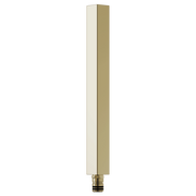 Tall rectangular polished nickel shower column extension with square profile and threaded connector base.