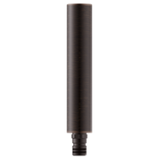 Tall cylindrical shower column extension in brushed bronze finish with threaded connector base.