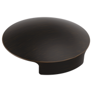 Round dark bronze cover with flat top surface and cylindrical base.