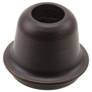 Venetian bronze bell-shaped shroud with rounded top and central opening, featuring an oil-rubbed finish.