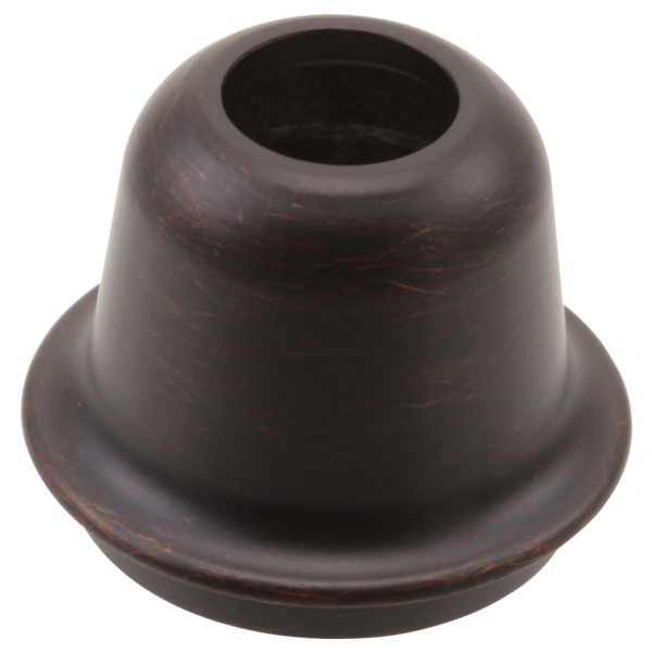 Venetian bronze bell-shaped shroud with rounded top and central opening, featuring an oil-rubbed finish.