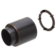 Oil rubbed bronze trim sleeve and spacer ring with copper accent line for Delta Flynn faucet.