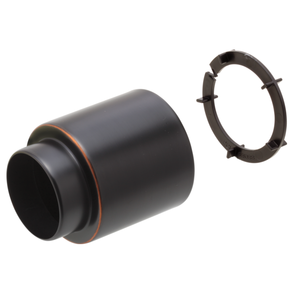 Oil rubbed bronze trim sleeve and spacer ring with copper accent line for Delta Flynn faucet.