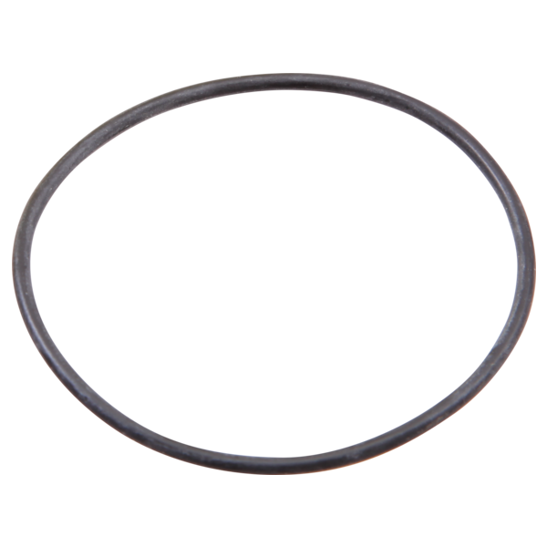 Dark gray rubber o-ring with smooth circular shape and uniform cross-section.