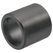 Black stainless steel cylindrical trim sleeve with brushed finish and hollow center.