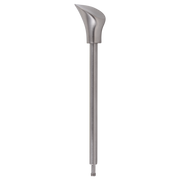 Stainless steel lift rod and finial with curved handle top for Roman tub diverter control.