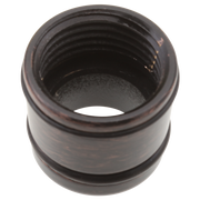 Cylindrical Venetian bronze conical nut with internal threads and two O-rings, shown in angled view.
