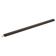 Venetian bronze metal slide bar with mounting hardware, angled view.