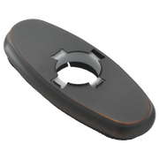 Venetian bronze oval escutcheon with central circular opening and touch-activated sensor area.