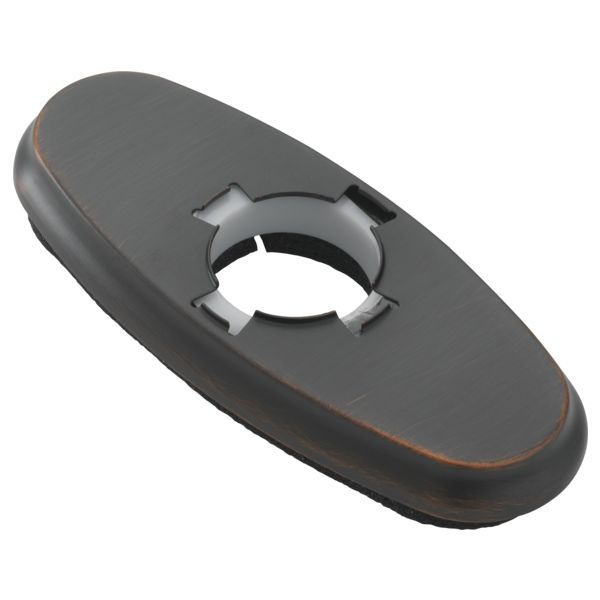 Venetian bronze oval escutcheon with central circular opening and touch-activated sensor area.