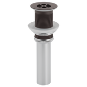 Venetian bronze grid strainer with threaded cylindrical body and perforated top, shown in assembled view.