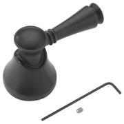 Venetian bronze metal lever handle kit with bell-shaped base, tapered stem, and mounting hardware.