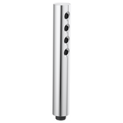 Chrome linear handshower with four black spray adjustment buttons arranged vertically on the cylindrical body.