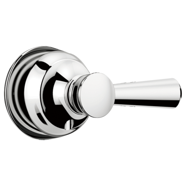 Chrome metal lever handle with circular escutcheon plate for Delta 14 series faucet.
