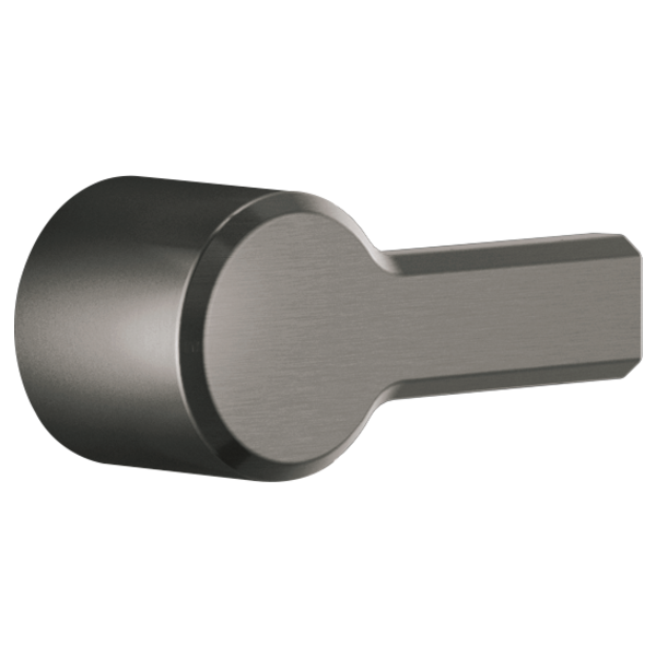 Black stainless steel cylindrical tub handle with rectangular lever extension.