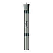 Freud brand 1/2-inch diameter Forstner bit with silver and black metal construction and pointed cutting head.