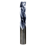 1/2" diameter triple compression router bit with dark metal cutting head and cylindrical shank marked "Freud".