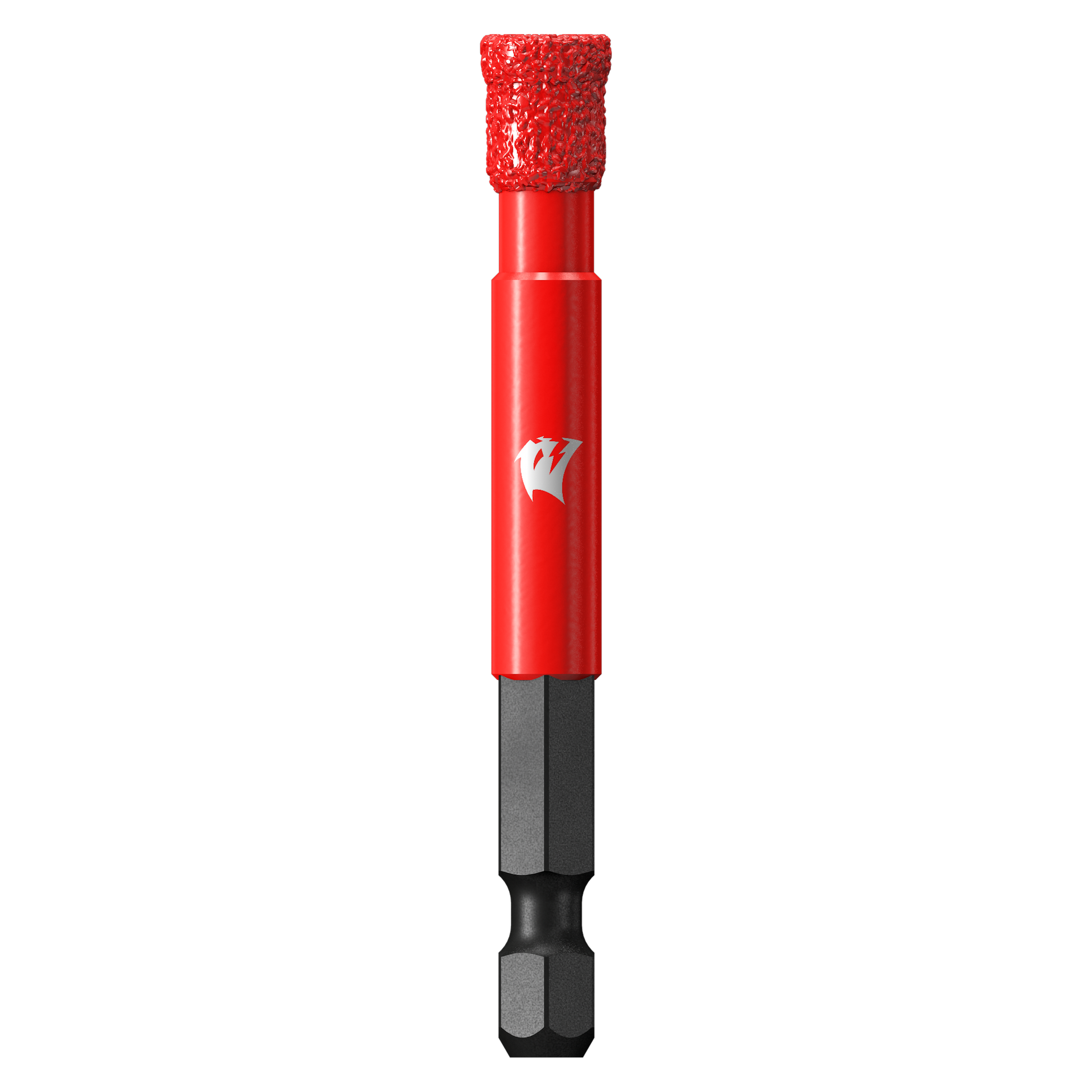 Red diamond grit hole saw with 5/16 inch diameter, red body with Diablo logo, and black hex shank bit.