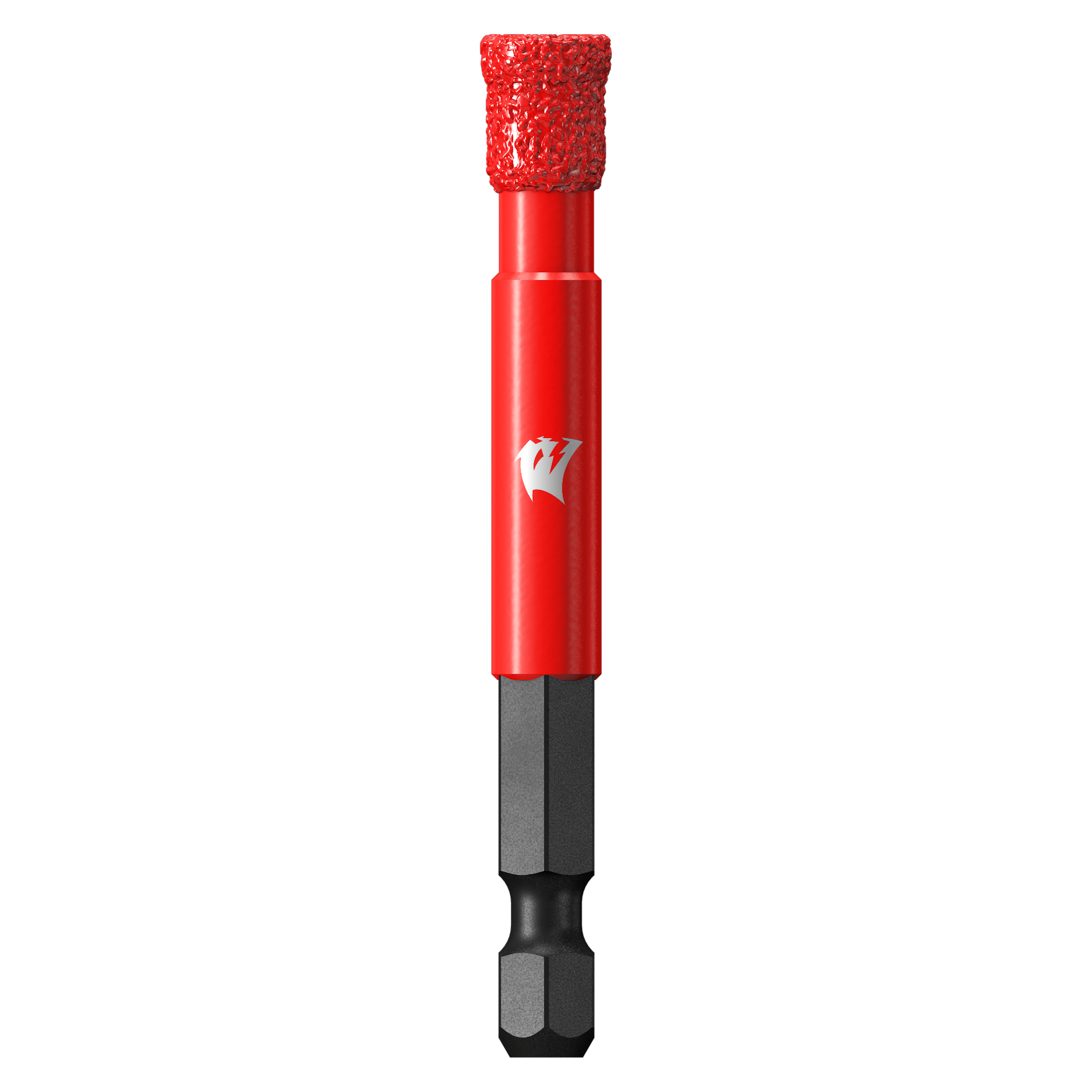 Red diamond grit hole saw with 5/16 inch diameter, red body with Diablo logo, and black hex shank bit.