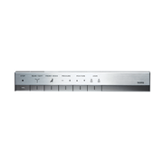 Toto Neorest remote control with silver brushed panel, labeled buttons for stop, rear/soft, front/wide, pressure, position, a