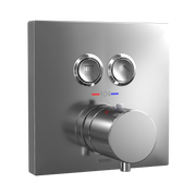 Toto Square Thermostatic Mixing Valve with 2-Function Shower Trim, Polished Chrome - TBV02406U#CP