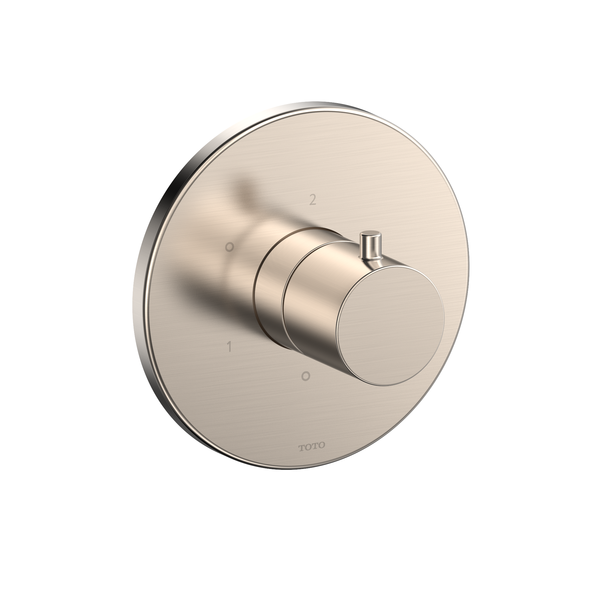 Toto Round Three-Way Diverter Trim with Off, Brushed Nickel - TBV01102U#BN