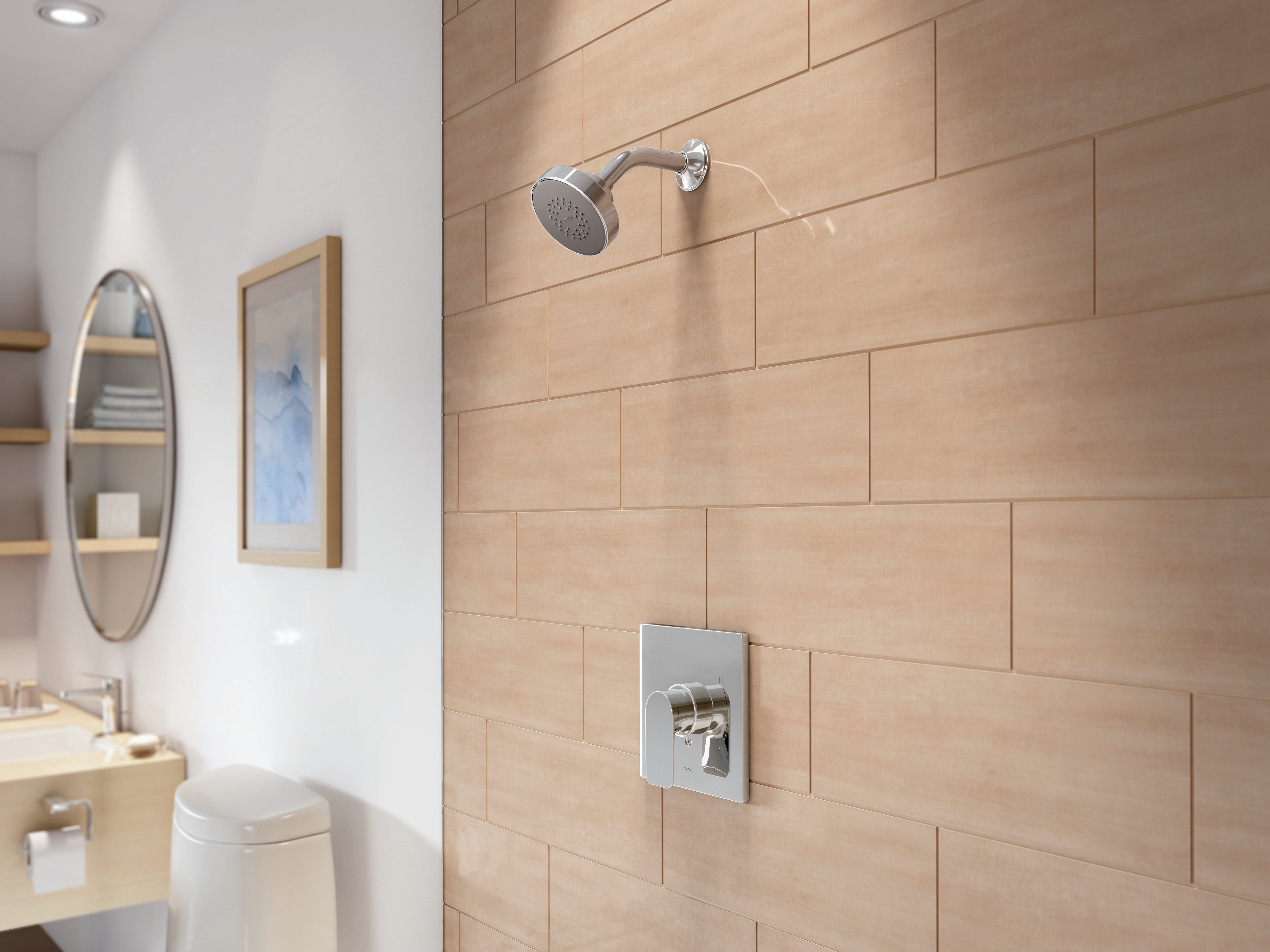 Toto Oberon Square 7 Inch Pressure Balance Valve Shower Trim, Polished Chrome - TS363P#CP