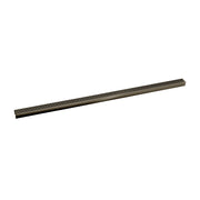 Oil rubbed bronze linear drain grate with parallel slat pattern, 48 inches long.